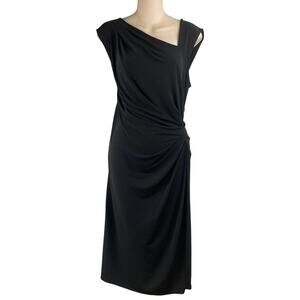 Victoria Secret Black Ruched Sheath Dress L